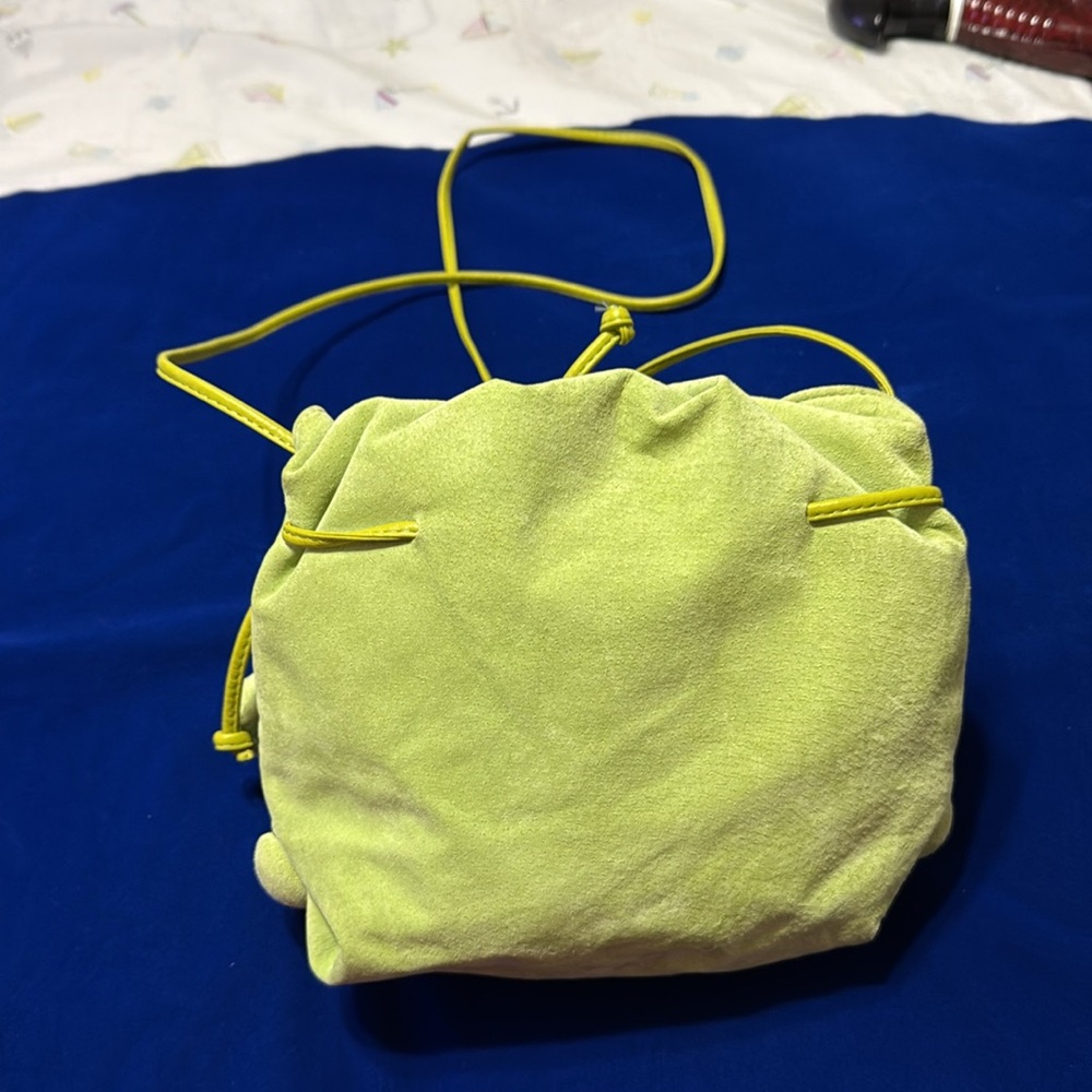 Lime Green Drawstring Women's Bag - Picture 2 of 5